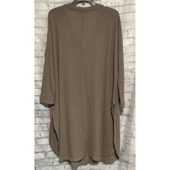 Mittoshop Cardigan Womens S/M Brown Button Front Long Sleeve Side Slit - Picture 10 of 16